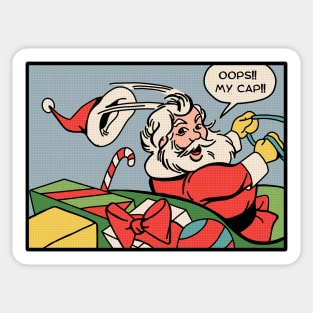 Santa Lost His Cap Sticker